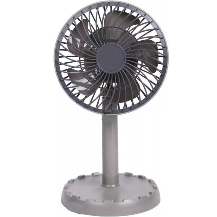 Joy Super JY-2218 Professional Rechargeable Portable Mini Table Fan Strong Wind Left to Right Oscillating Angle 45 Degrees - AC/DC